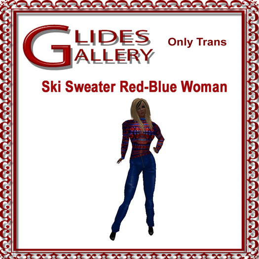Sweater Red-Blue Woman