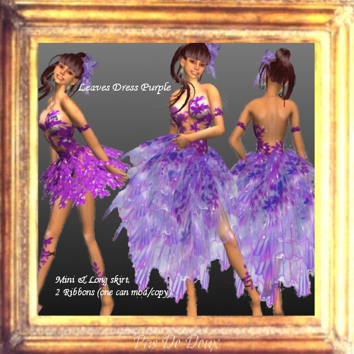 *PDD* Leaves Dress Purple