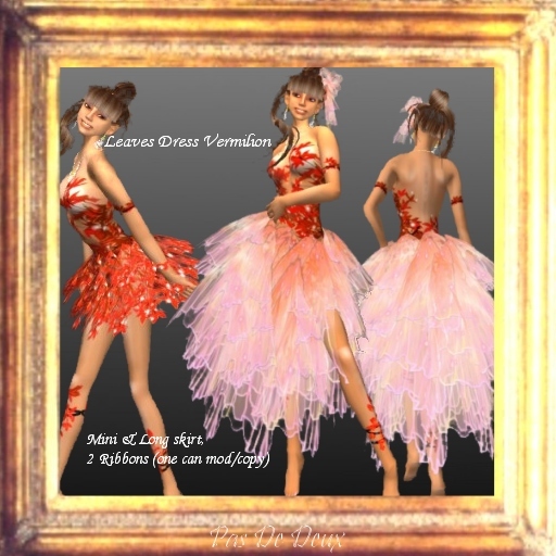 *PDD* Leaves Dress Vermilion 1L$