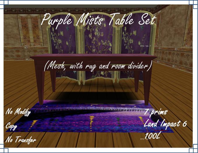 Purple Mists Table Set