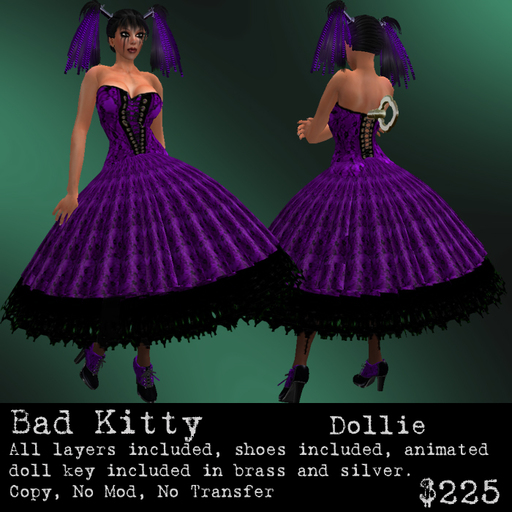 Bad Kitty Dollie Dress Purple (R)V