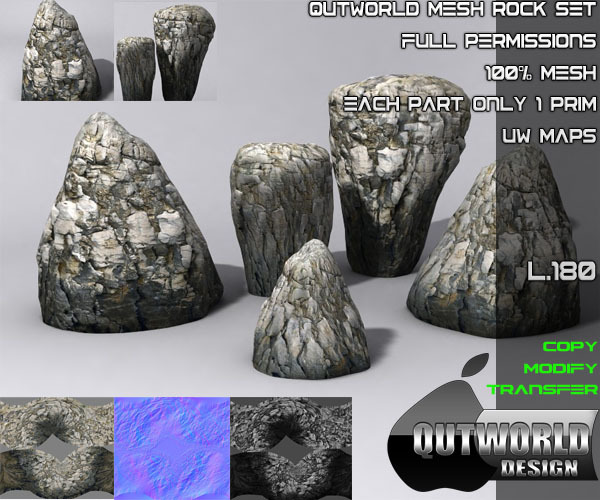 QUTWORLD MESH ROCK_SET 