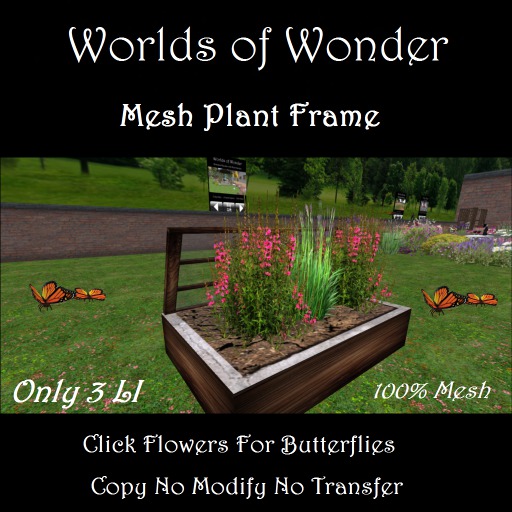 WoW Mesh Plant Frame & Flying Butterflies 