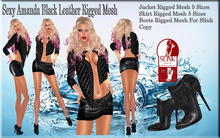 LSR - Sexy Amanda Black Leather Rigged Mesh