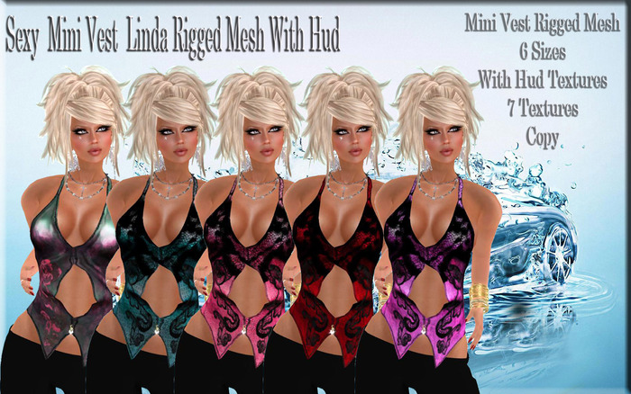 LSR - LSR - Sexy  Mini Vest  Linda Rigged Mesh With Hud
