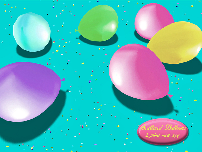 Easter Scattered Balloons (mesh) (mod/copy)