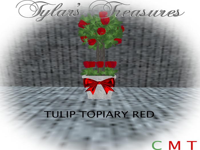 .:TT:.  TULIP TOPIARY RED boxed