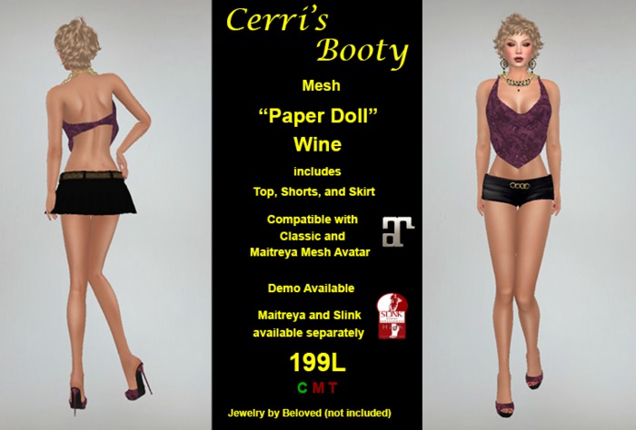 Cerri's Paper Doll Royal Purple
