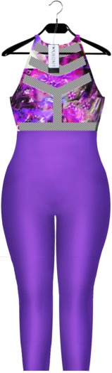 [Krome] Purple Passion Net Jumpsuit w/Omega