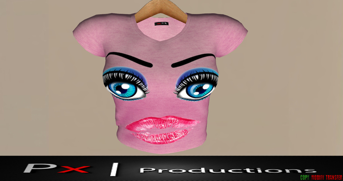 Mesh Ladies Tee Pink Face