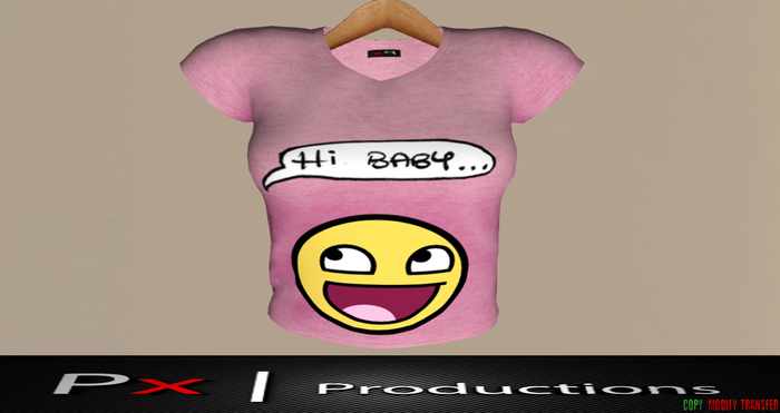 Mesh_Ladies Tee Pink Hi Baby