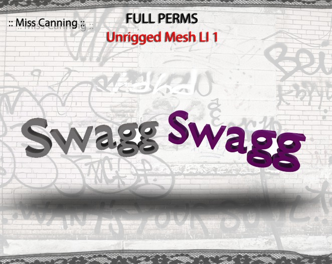 :: Miss Canning:: [ FULL PERM MESH SHAPE+MAP ]  swagg( LI 1)