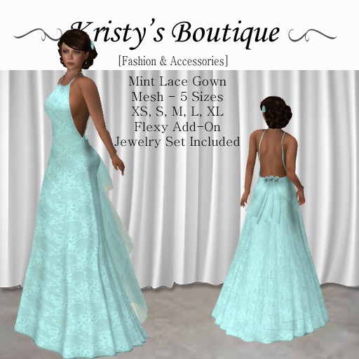 ~KB~  Lace Mint Gown
