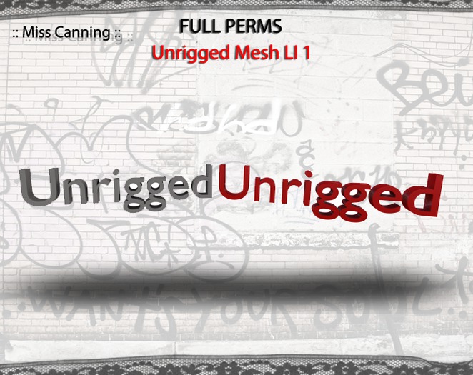 :: Miss Canning:: [ FULL PERM MESH SHAPE+MAP ]  unrigged( LI 1)