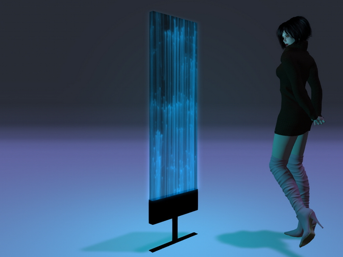 Tintable Fiber Optics Panel Stand Lamp {Mesh}