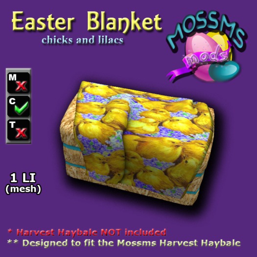 Easter Blanket ~chicks & lilacs~