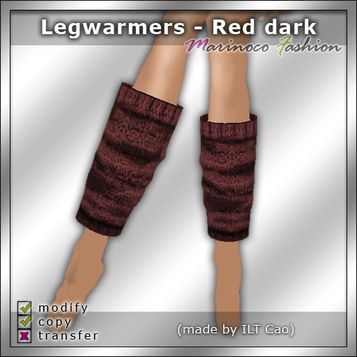 MF Legwarmer002 (Red dark)