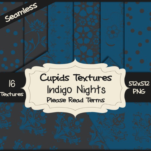 *Cupids Textures * 16 INDIGO NIGHTS