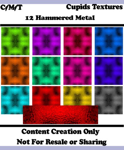*CUPIDS TEXTURES* 12 Hammered Metal Textures