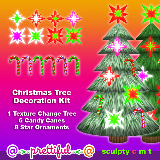 @~>~ PrettiFuL ~<~@ Christmas Tree Decoration Kit