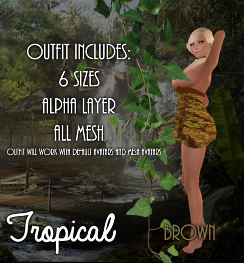 :BT: Tropical Dress Brown