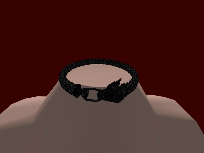 DRAGON COLLAR NECKLACE BLACK