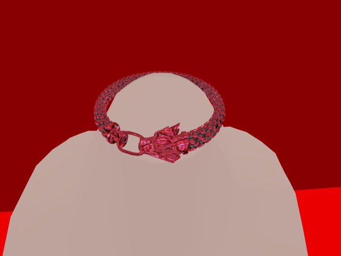 DRAGON COLLAR RED NECKLACE