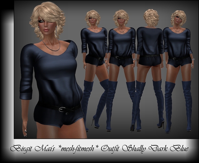 BLACK FRIDAY-Birgit Mai's *MESH & FITMESH* Outfit Shally Dark Blue (BOXED)