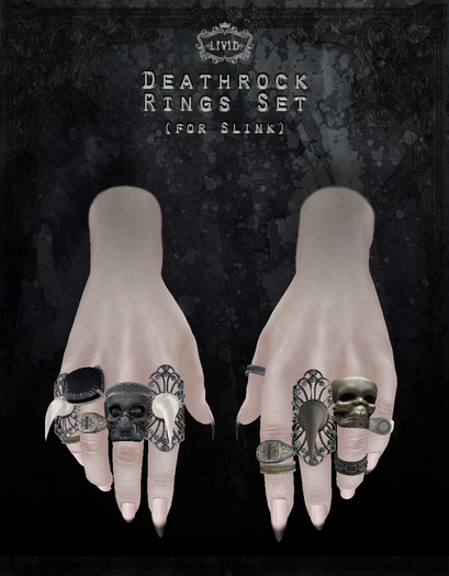 Livid : Deathrock Rings Set