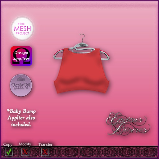 *E.D.* Coral Tank (Sheer Version Included)
