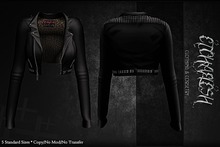 [Etchaflesh] Black Studded Leather Jacket