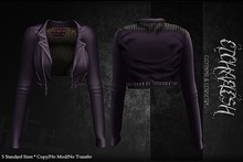 [Etchaflesh] Plum Leather Jacket
