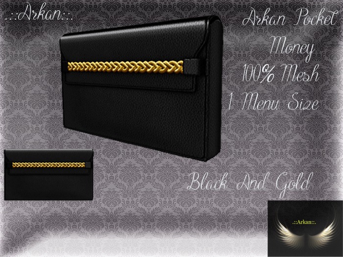 .::Arkan::. Pocket Money Black And Gold (Size Menu)
