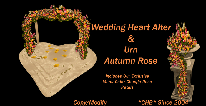 Wedding Heart Alter & Urn Pink Peonies *CHB*