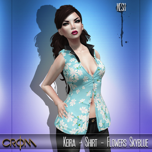 -CroM - Keira - Flowers Skyblue