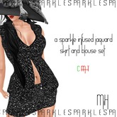 MiH Sparkle shirt and skirt set