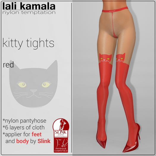 Lali's Kitty Tights Red