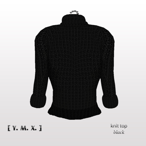 [Y.M.X.] knit top black