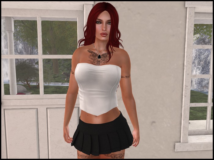 *Faithless* V Bottom Tube Top  - white
