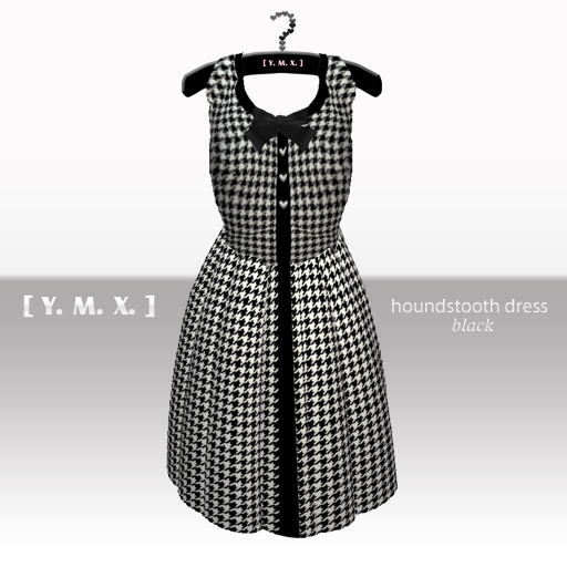 [Y.M.X.] houndstooth dress black