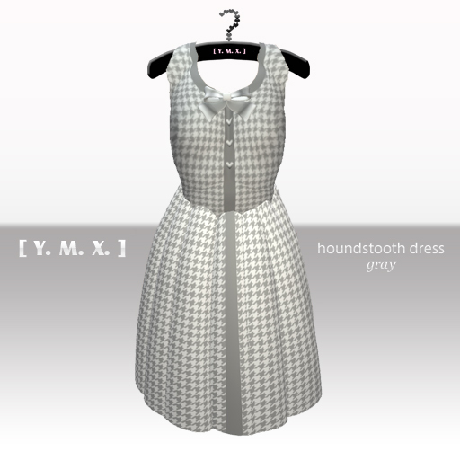 [Y.M.X.] houndstooth dress gray