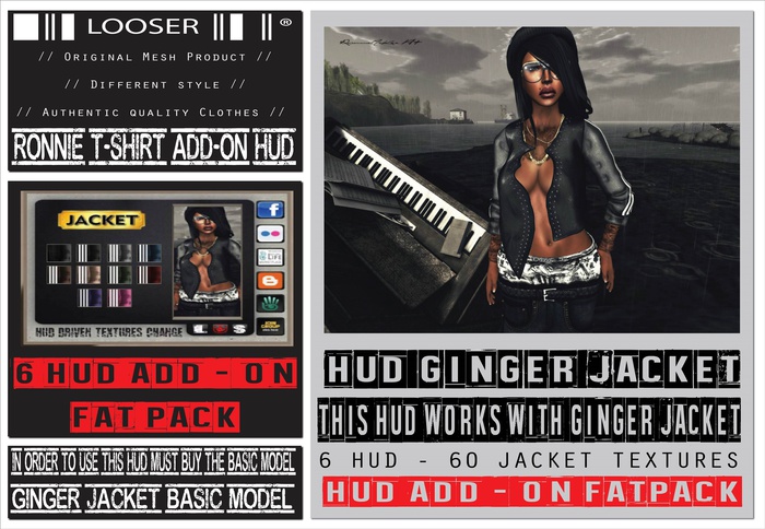 *2015 EDT.* █║▌LOOSER ║▌║® [ BOX ] HUD DRIVEN // Ginger Jacket COLORS FAT PACK ( 6 HUD )