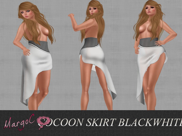 DEMO COCOON SKIRT BLACKWHITE - MargoC