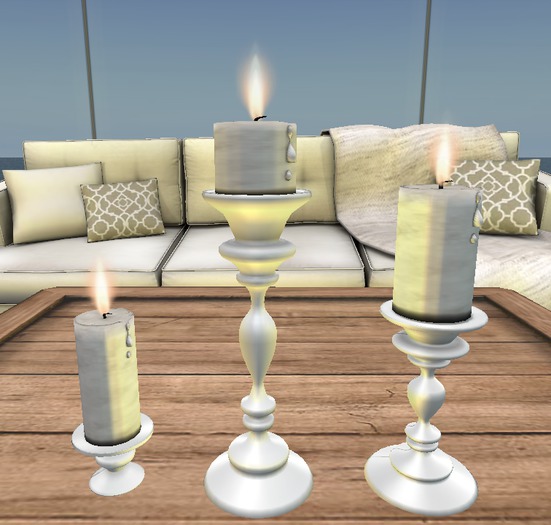 Fluted Candles White