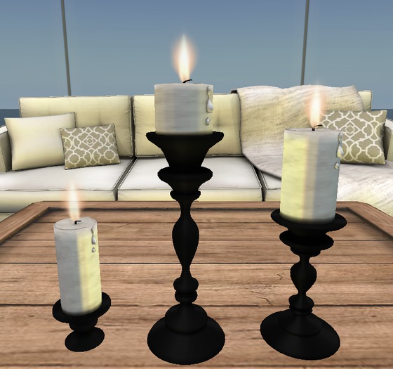Fluted Candles Black
