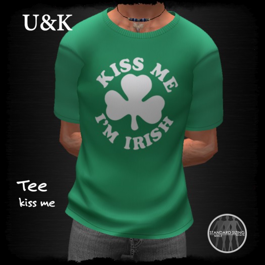 Ubercrummy & Kitsch - Kiss Me I'm Irish  (Mesh Tee)