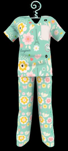 {Aura's} Paris Teal Scrubs for Doctors & Nurses