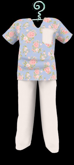 {Aura's} Blue Rose Scrubs for Doctors & Nurses