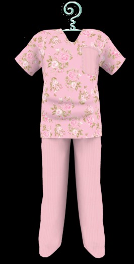 {Aura's} Pink Rose Scrubs for Doctors & Nurses