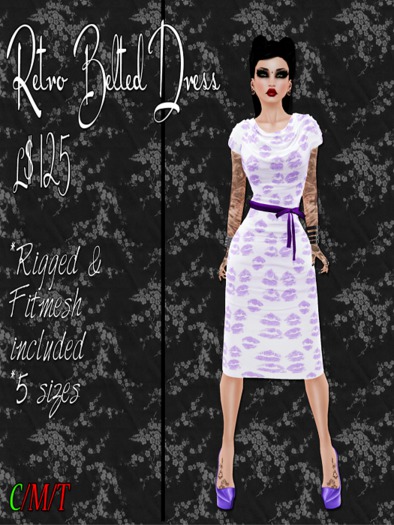 SC Retro Belted Dress - Smooches
